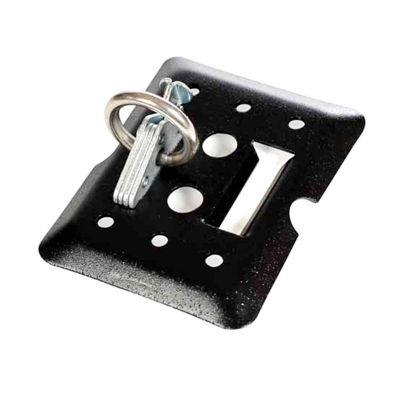 DC Cargo Mall Indoor E-Track Tie-Downs - Mini Trailer Plate, 6" x 5", Heavy Duty Black Steel, Bolt-on with 2 E-Track Slots for Trucks, Vans, Trailers, Boat (Pack of 6) - Image 2